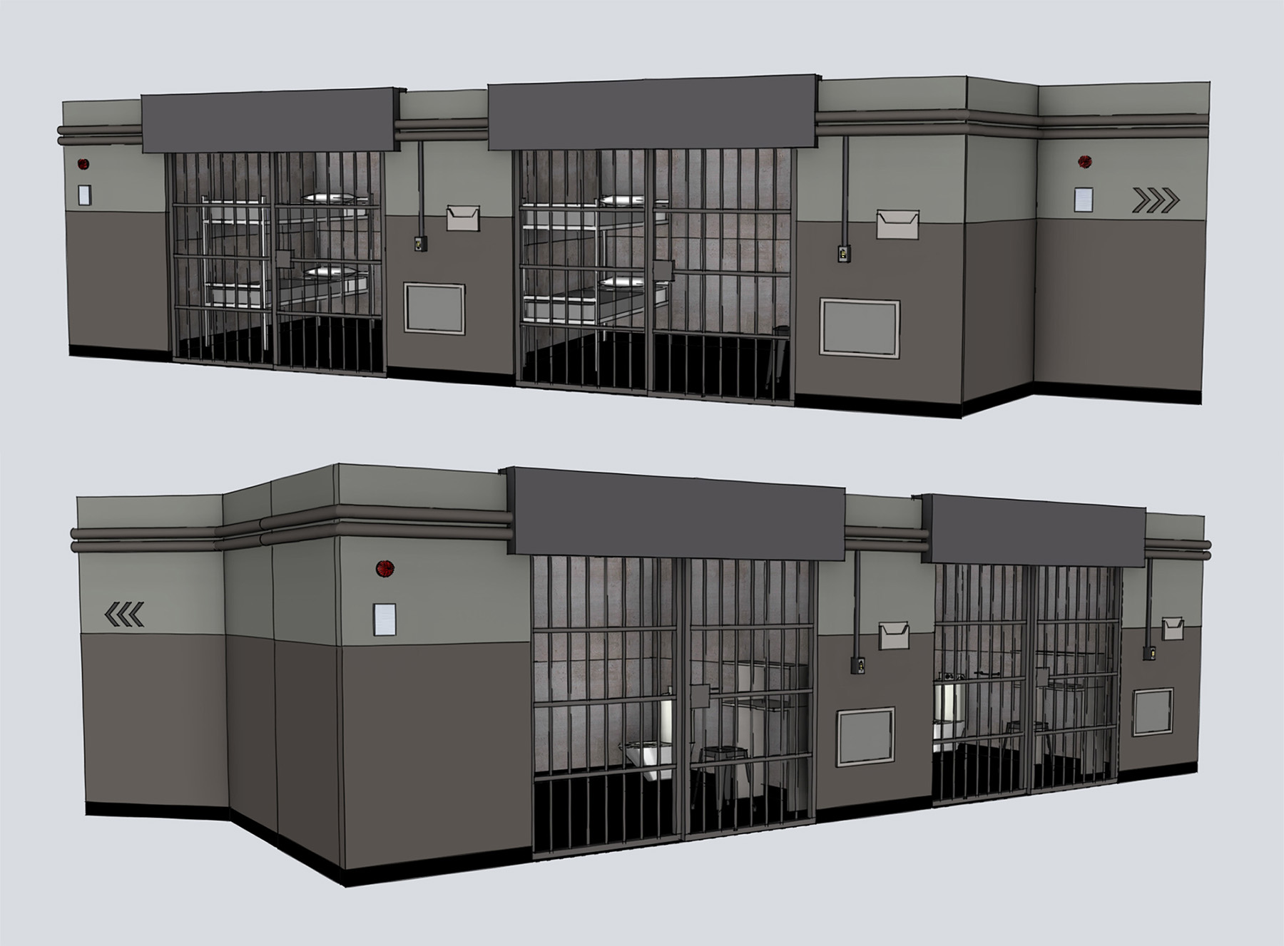 A draft drawing of a set build